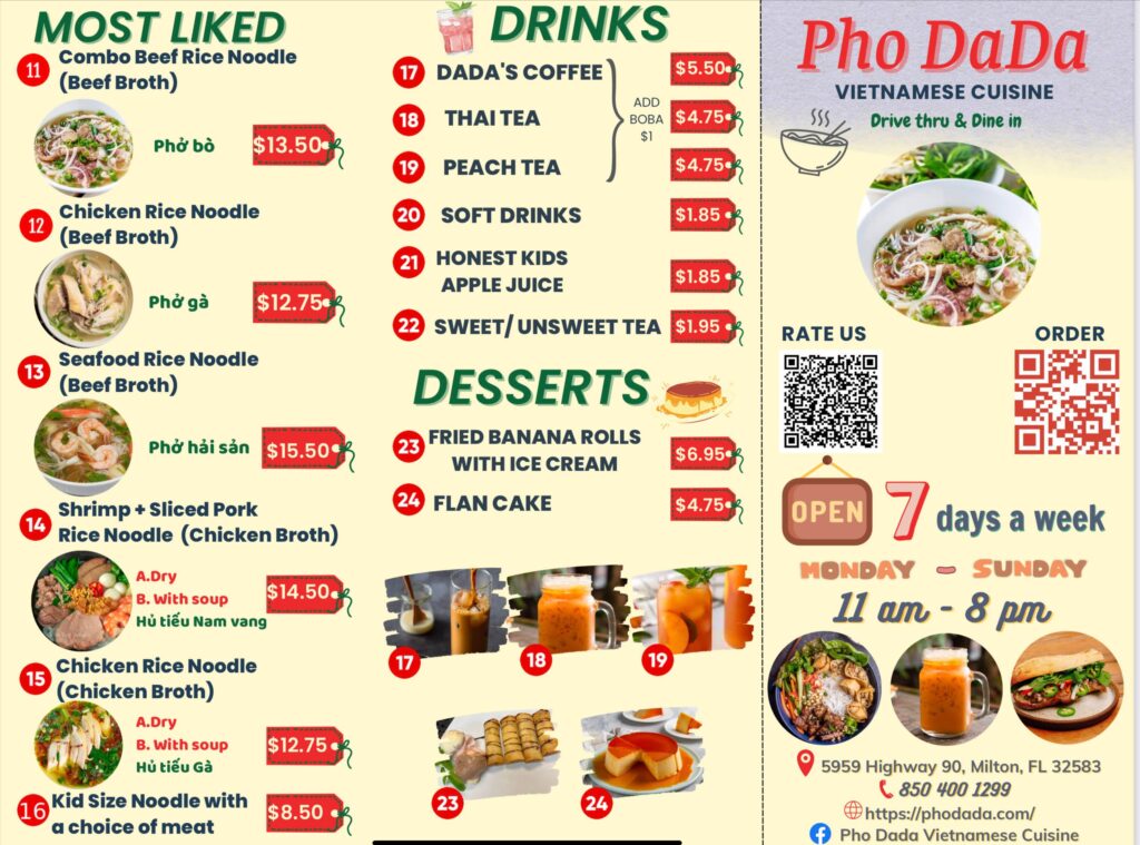 Vietnamese Restaurant  Milton FL